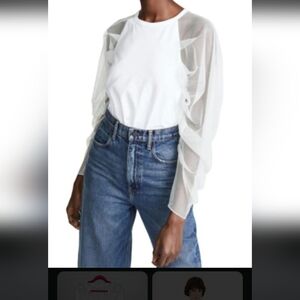 See by chloe mesh sleeve top